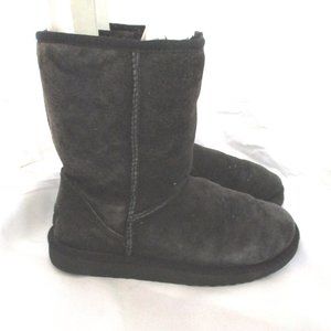 UGG AUSTRALIA 5825 CLASSIC Short Suede Winter BOOTS 7 BLACK Uggs